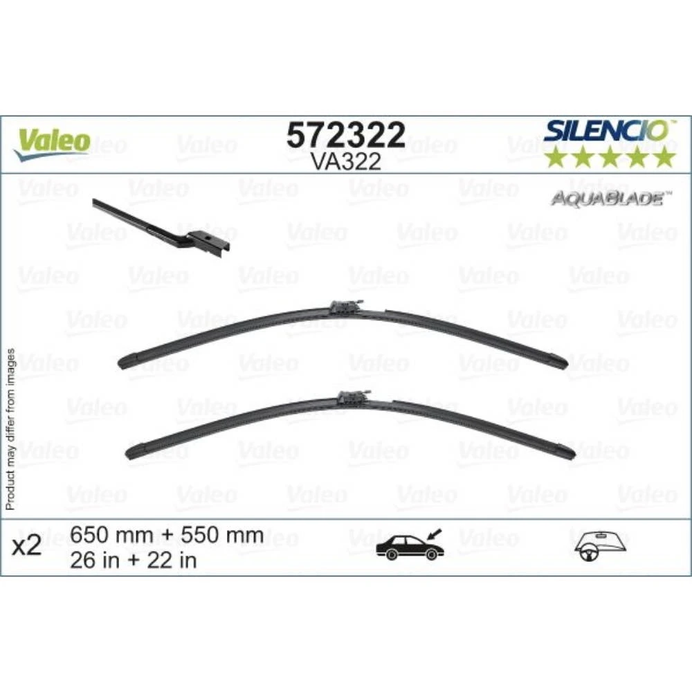 Vorne Scheibenwischer Valeo Aqua Blade für Mercedes SL-Klasse R231 Coupe