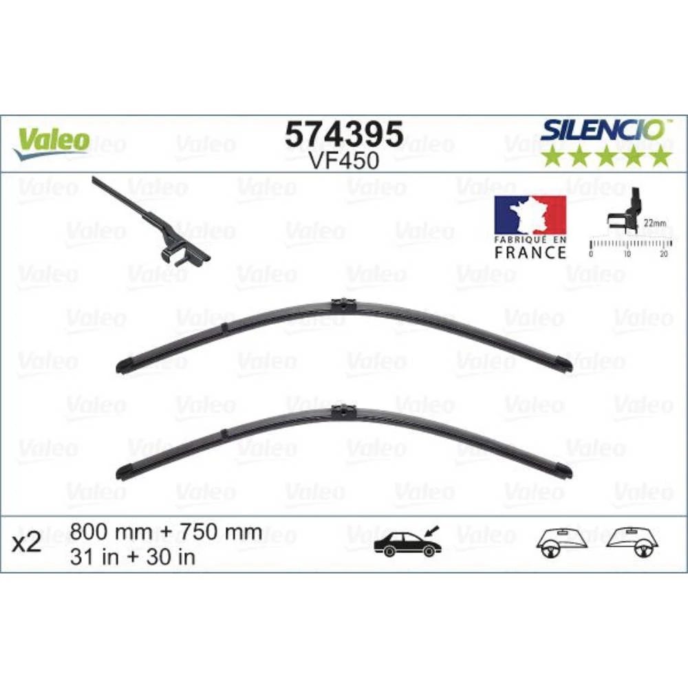 Vorne Scheibenwischer Denso Flat für Opel Astra GTC H 3 Coupe