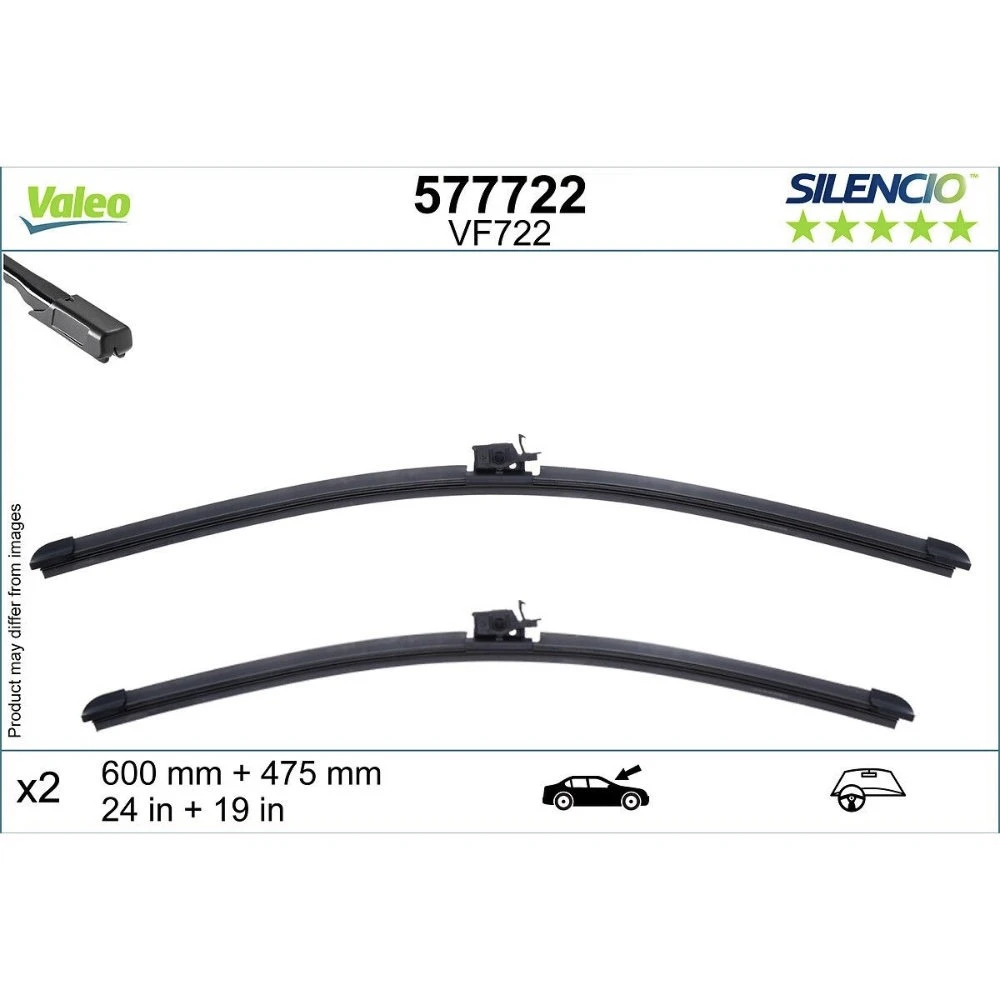Vorne Scheibenwischer Valeo Silencio Flat für Mercedes CLA-Klasse C118 Limousine