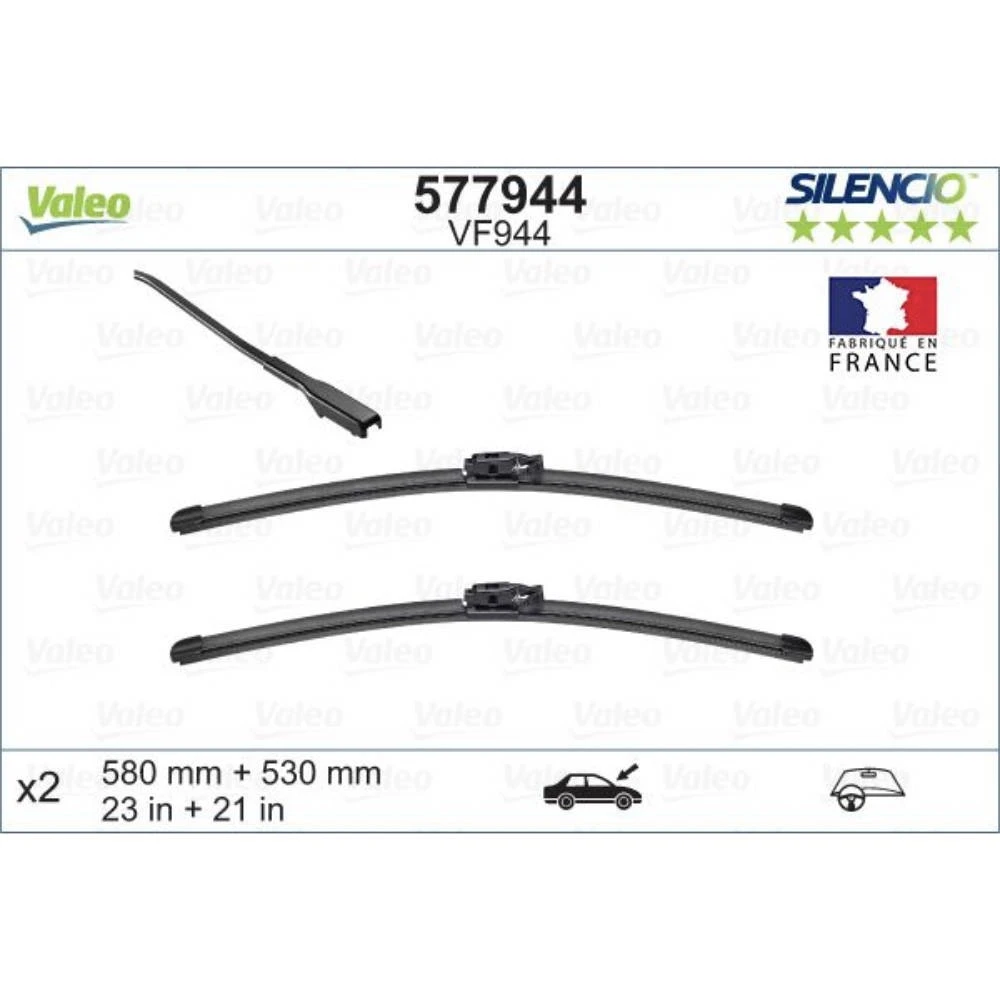 Vorne Scheibenwischer Valeo Silencio Flat für MINI Countryman 2 F60 09.2016-2023