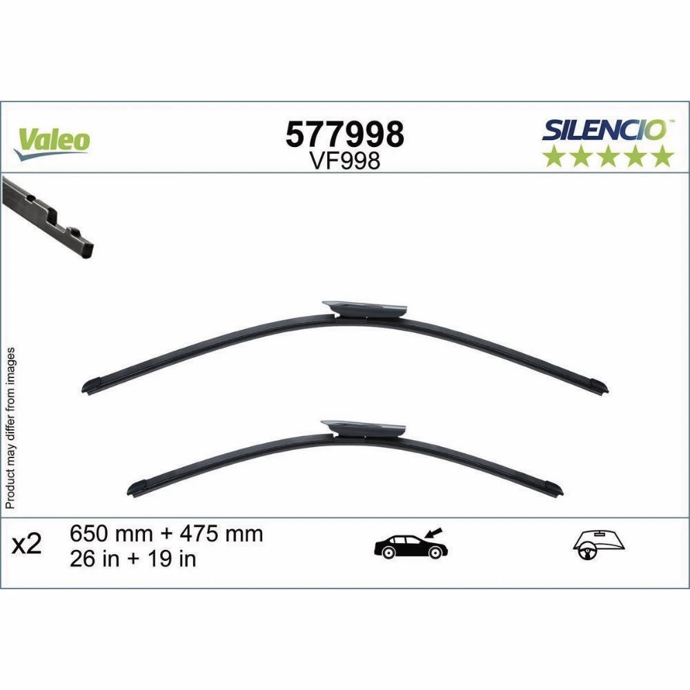 Vorne Scheibenwischer Valeo Silencio Flat für Mercedes EQE X294 SUV