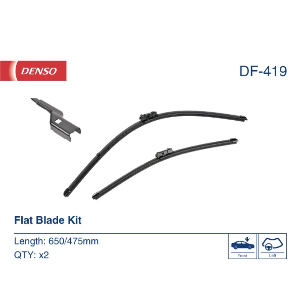 Vorne Scheibenwischer Denso Flat für Opel Vivaro B 2 Van | hinten 2 Turen | Kunststoff Hinten-Wischer