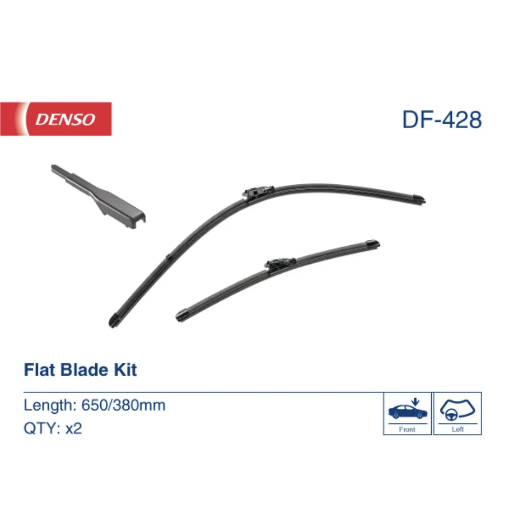 Vorne Scheibenwischer Denso Flat für Renault Captur 1 J5 SUV 03.2016-10.2019 mit Originaladapter