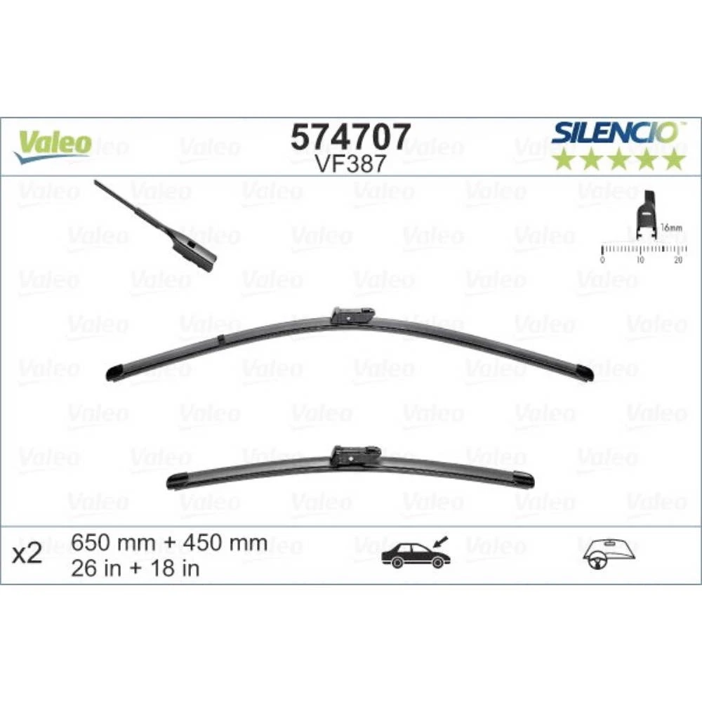 Vorne Scheibenwischer Denso Flat für Opel Astra K Sports Tourer 5 Kombi