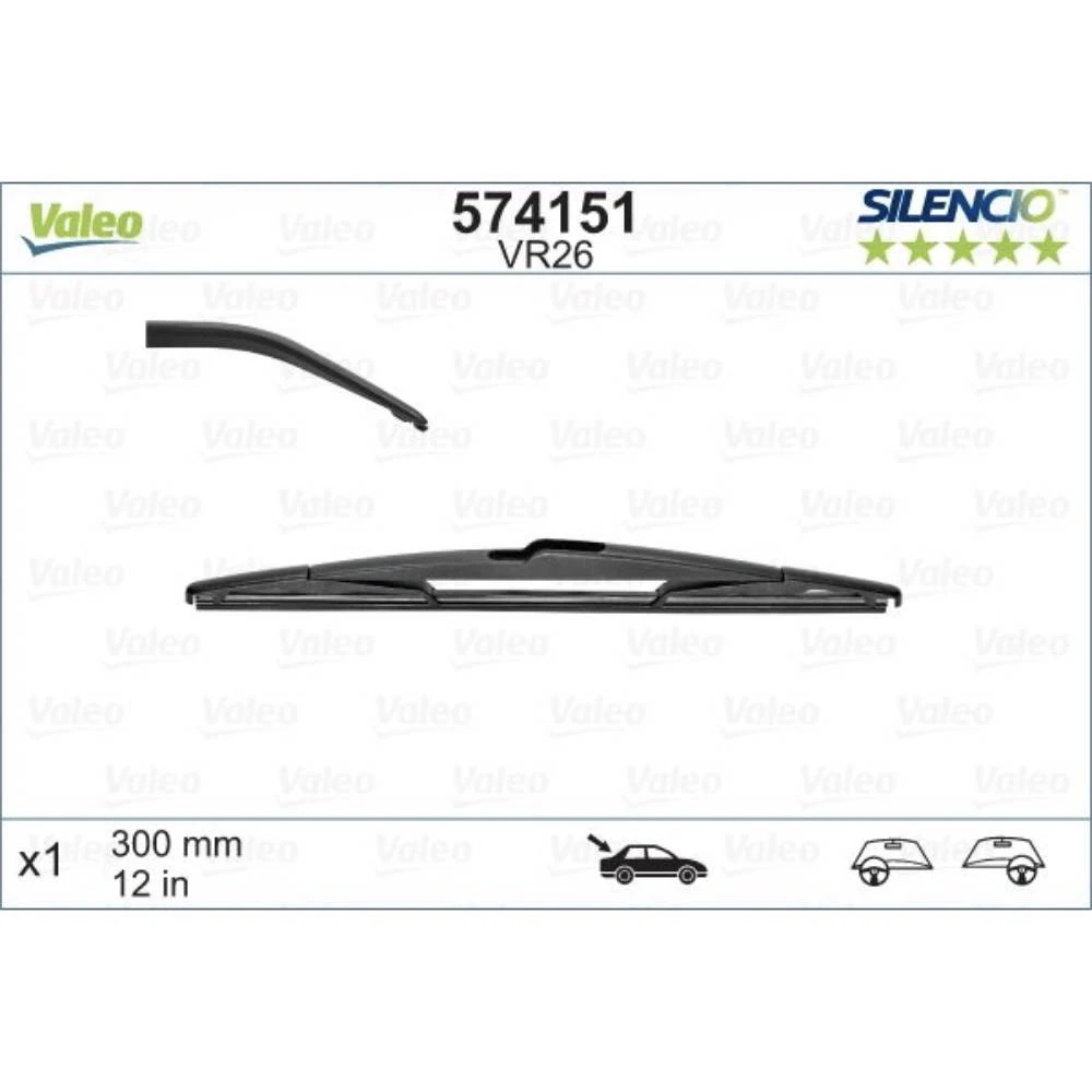Hinten Scheibenwischer Valeo Silencio Rear für Opel Corsa D 4 Schrägheck