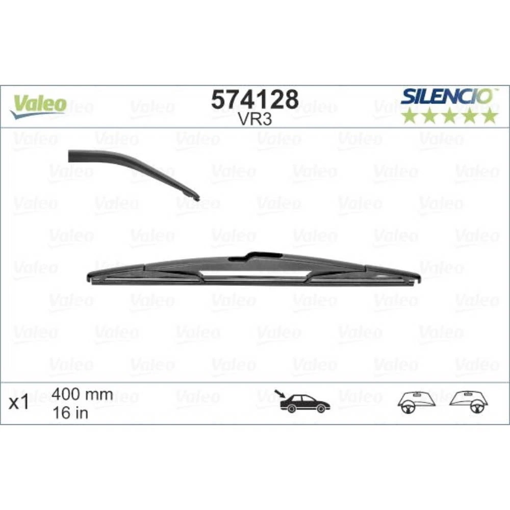 Hinten Scheibenwischer Valeo Silencio Rear für Opel Corsa C 3 Schrägheck