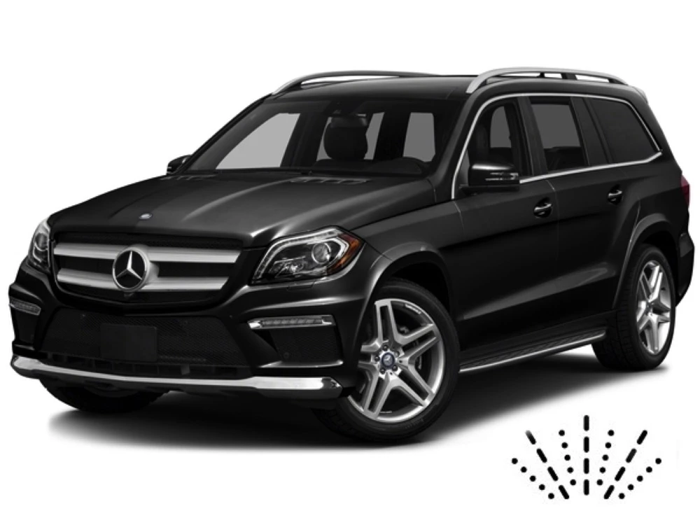 Mercedes GLS-Klasse X166 SUV mit Dusen am Wischerblatt Scheibenwischer