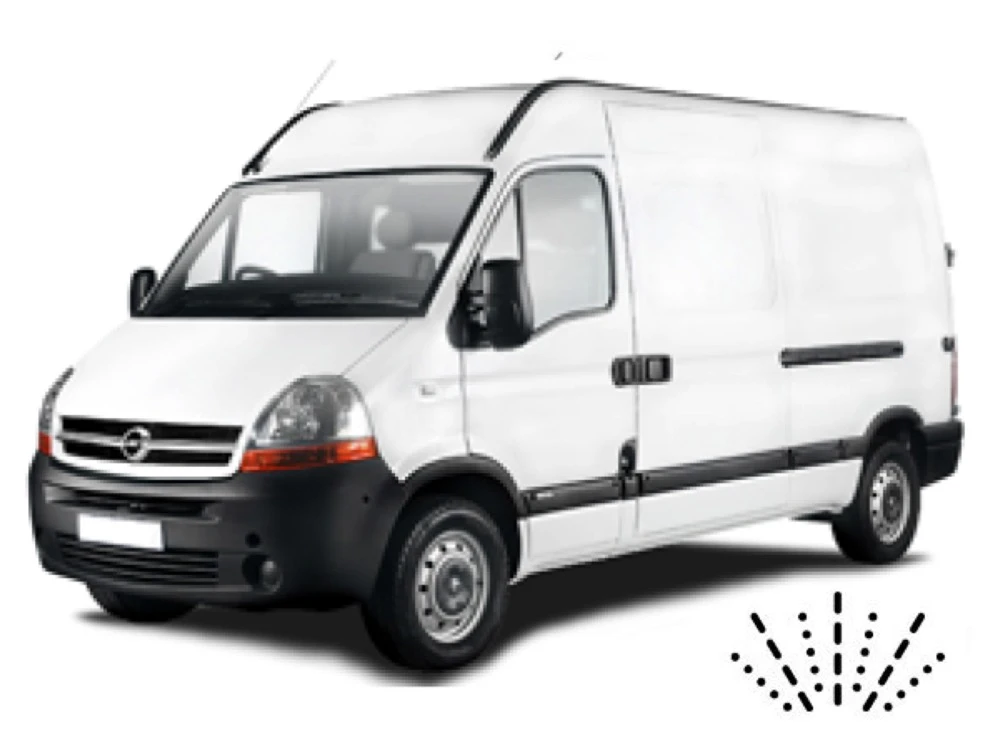 Opel Movano A 1 Van mit Dusen am Wischerblatt Scheibenwischer
