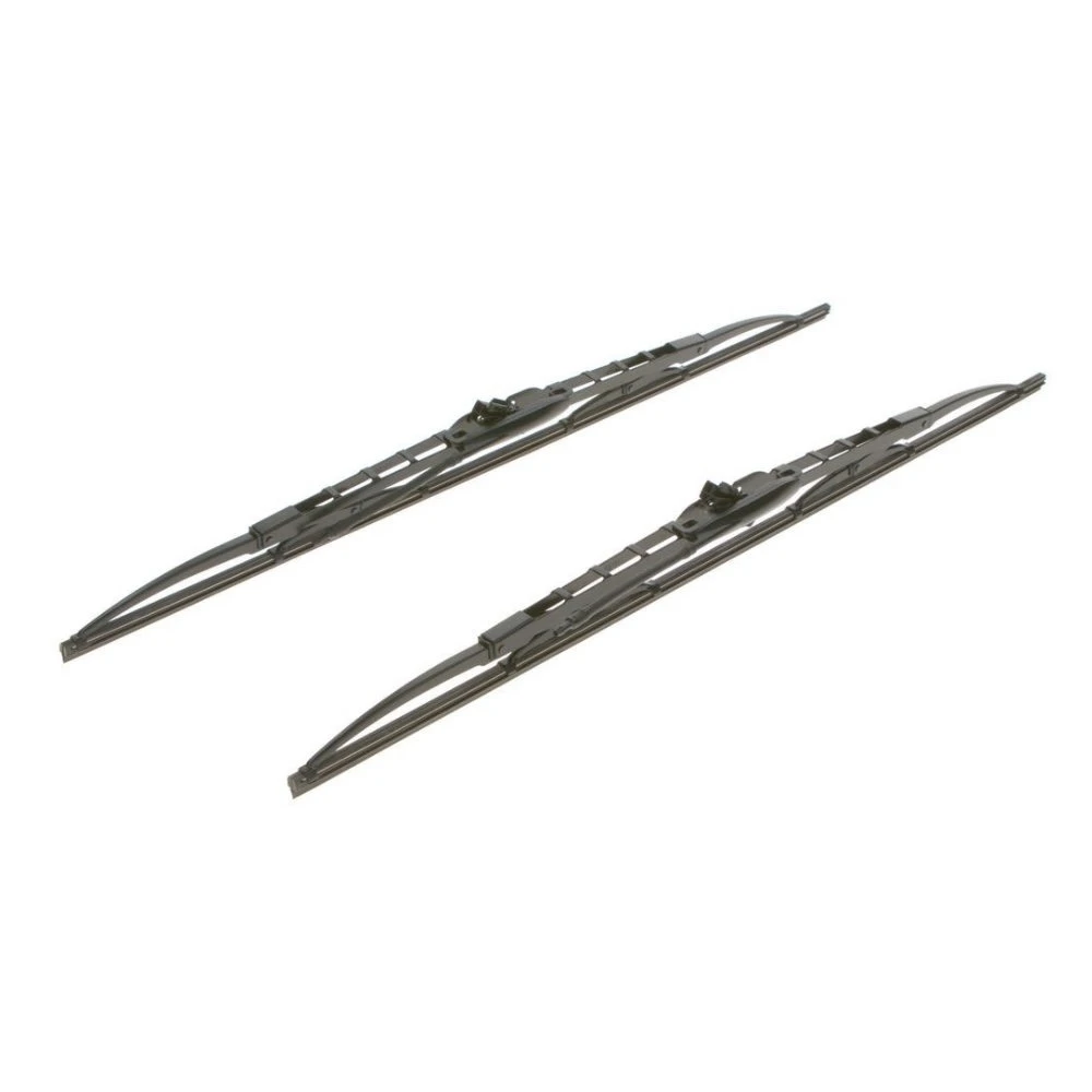 Vorne Scheibenwischer BOSCH Twin für Peugeot 405 Break Kombi mit Dusen am Wischerblatt